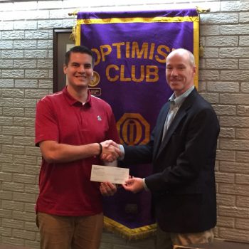 DTOC President Lee Thaggard Presents FCA Area Director Jonathan Fulcher With Donation