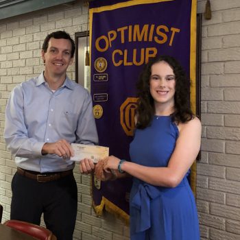 DTOC President Trey Hannah (l) Presents A Donation To Virginia White (r) Of Stage 2